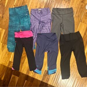 Women’s Running Crop Bundle of Six - Adidas, Under Armour, GapFit